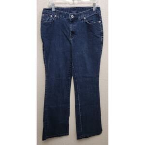 Riveted By Lee Blue Flat Front Jeans 8 10 Straight Leg Lightweight Stretch Soft